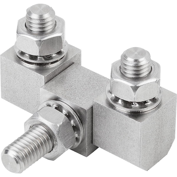 Square Hinge With Fastening Nut, Form:A, Stainless Steel 1.4305, B=39, A=13, A1=10, A2=14
